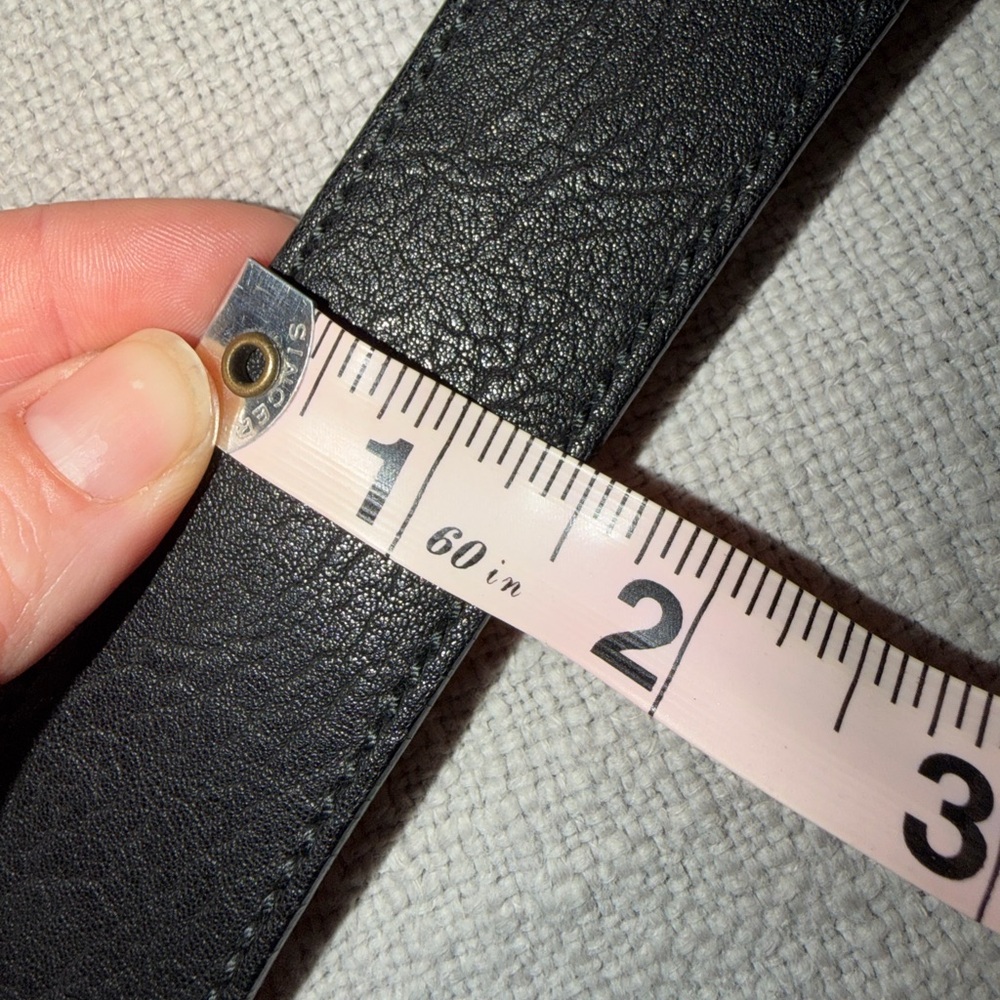 Miu Miu Black Leather Belt with Silver Buckle - Picture 12 of 13